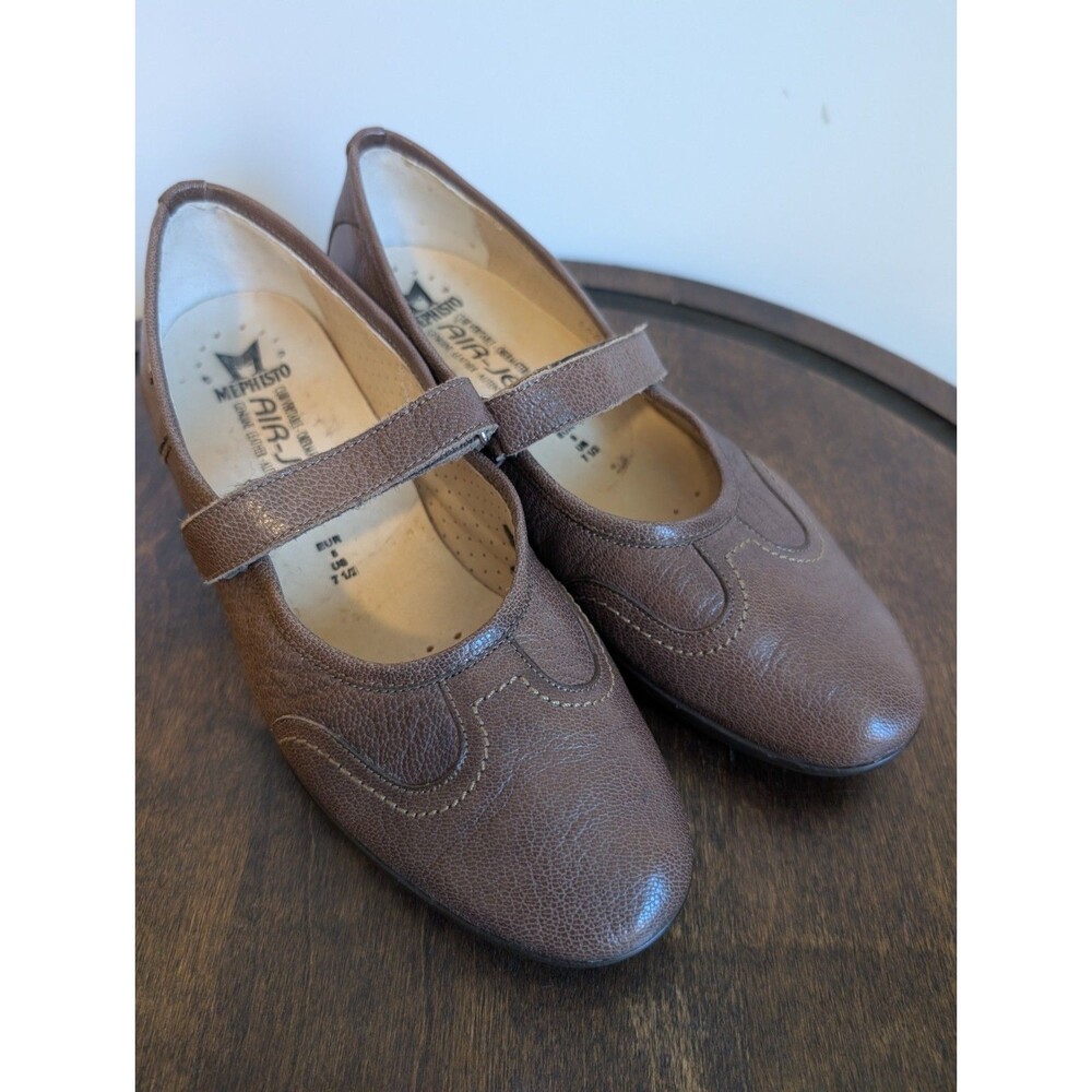 Mephisto Air-Jet Women's 7.5 Brown Leather Mary Jane Mary Janes Flats EUR 5